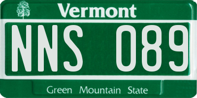 VT license plate NNS089
