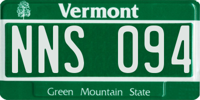 VT license plate NNS094