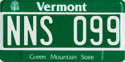 VT license plate NNS099