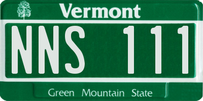 VT license plate NNS111