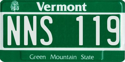 VT license plate NNS119