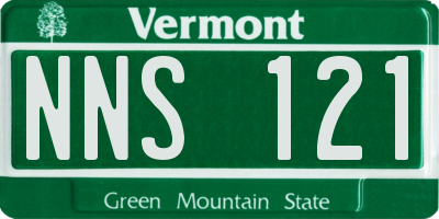 VT license plate NNS121