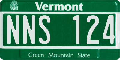 VT license plate NNS124