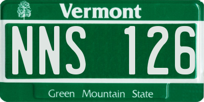 VT license plate NNS126