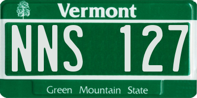 VT license plate NNS127