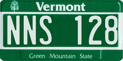 VT license plate NNS128