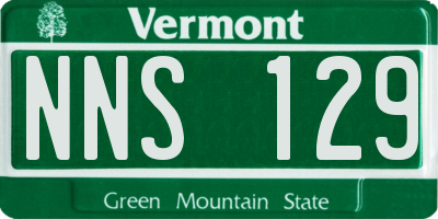 VT license plate NNS129