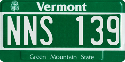 VT license plate NNS139