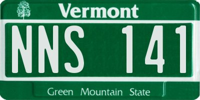 VT license plate NNS141