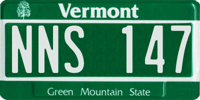 VT license plate NNS147