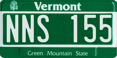 VT license plate NNS155