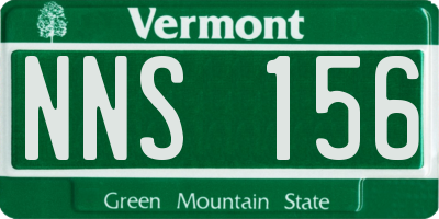 VT license plate NNS156