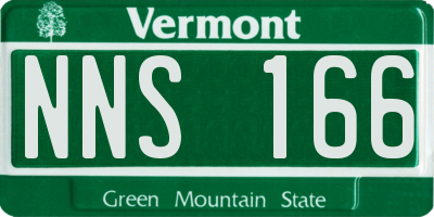 VT license plate NNS166