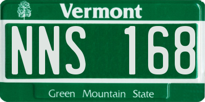 VT license plate NNS168