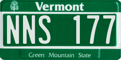VT license plate NNS177