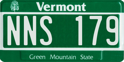 VT license plate NNS179