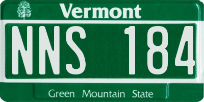 VT license plate NNS184