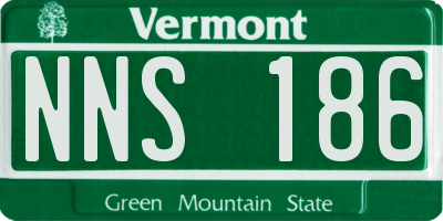 VT license plate NNS186