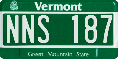 VT license plate NNS187