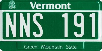 VT license plate NNS191