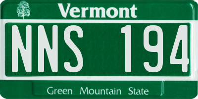 VT license plate NNS194