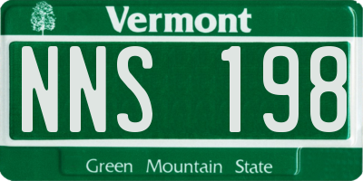 VT license plate NNS198