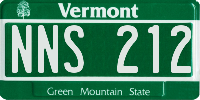 VT license plate NNS212