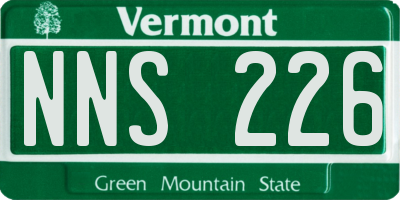 VT license plate NNS226