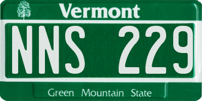 VT license plate NNS229