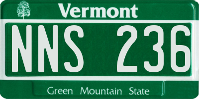 VT license plate NNS236