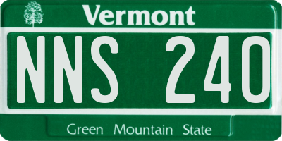 VT license plate NNS240