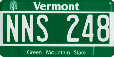 VT license plate NNS248