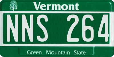 VT license plate NNS264