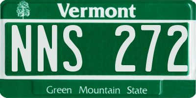 VT license plate NNS272