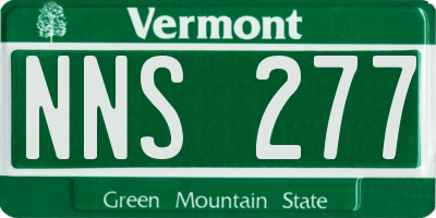 VT license plate NNS277