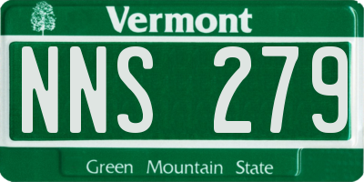 VT license plate NNS279