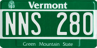 VT license plate NNS280