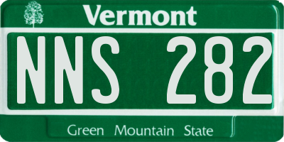 VT license plate NNS282