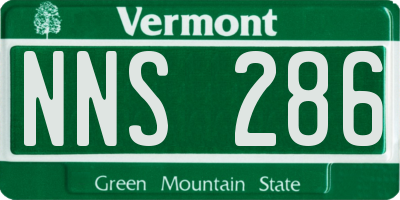 VT license plate NNS286