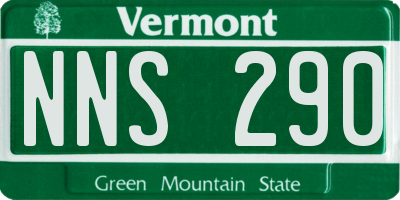 VT license plate NNS290