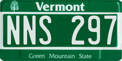 VT license plate NNS297