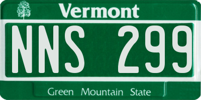 VT license plate NNS299