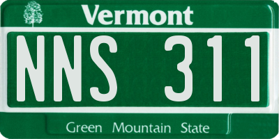 VT license plate NNS311