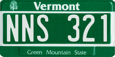 VT license plate NNS321