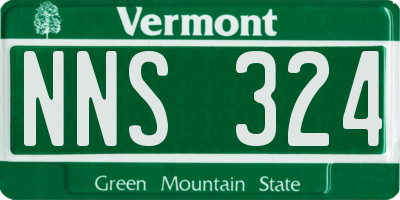 VT license plate NNS324