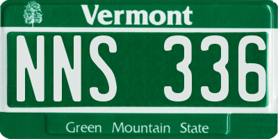 VT license plate NNS336