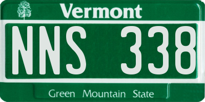 VT license plate NNS338