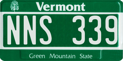 VT license plate NNS339