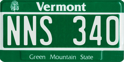 VT license plate NNS340