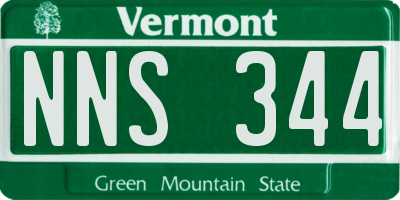 VT license plate NNS344
